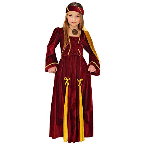 Yellow and brown medieval princess dress for girls for medieval festival