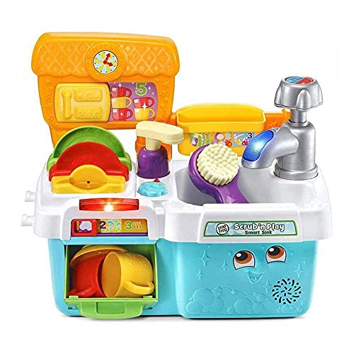Mini LeapFrog play kitchen with sink for toddler