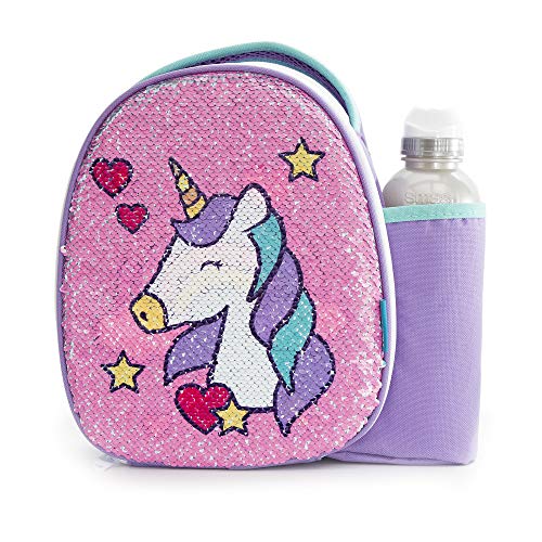 backpack for girls aged 1 to 3 years with sequin unicorn
