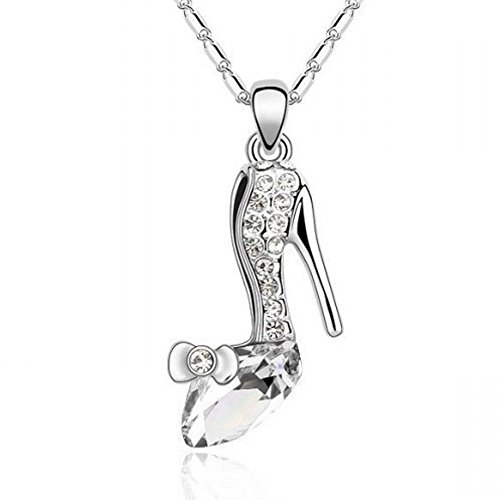 Cinderella necklace with silver pump pendant
