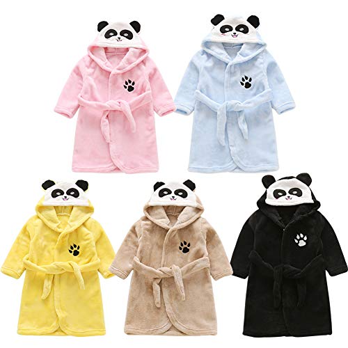 Panda bathrobe with hood and little ears for girls in various colours