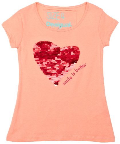 Desigual girl's t-shirt with red  glitter heart