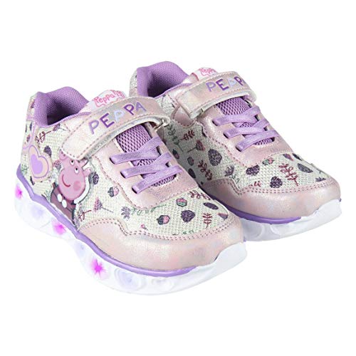 Peppa pig pink Led light up trainers for girls