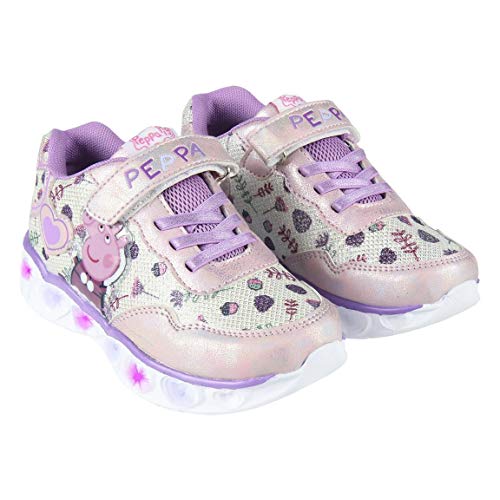 Peppa pig  pink Led light up trainers for girls