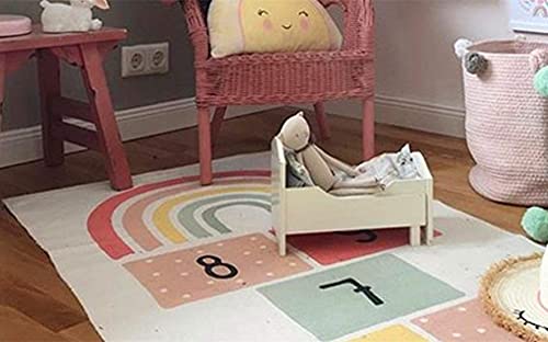 Pink carpet  hopscotch style for girl bedroom