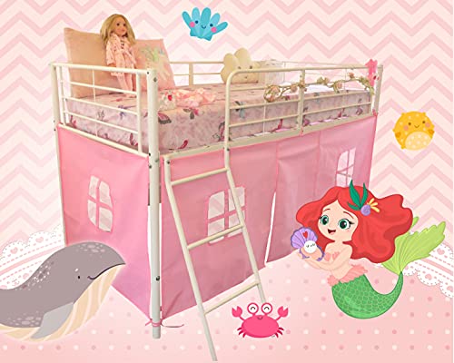 Pink castle tent for midsleeper bed