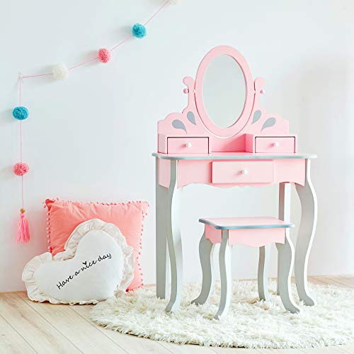 Pink dressing table for girls