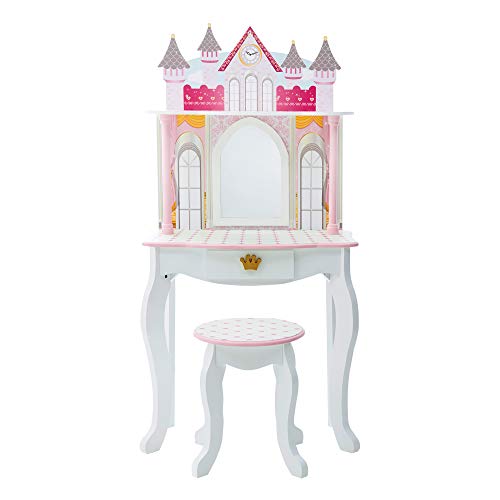 Fantasy princess style dressing table for girl made of MDF panels 