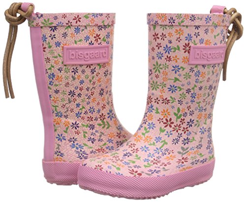Pink flower print rain boots for girls by Bisgaard