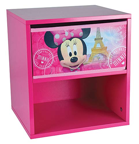 Pink girl's bedside table with Minnie