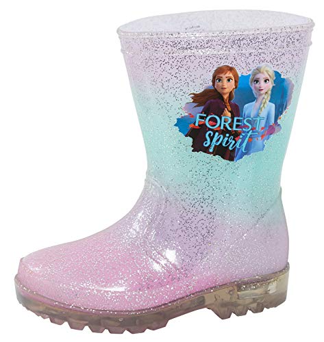 Pink rain boots Princess Elsa Snow Queen with glitter for girly girls