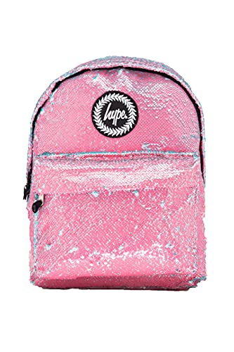 pink reversible sequin backpack for school or leisure 42cms x 30cms x 12cm