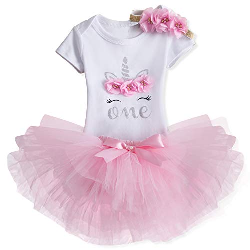 Pink unicorn baby bodysuit tutu