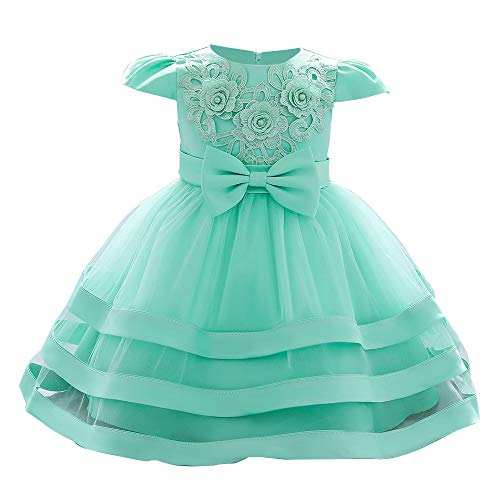 Green puffy princess dress