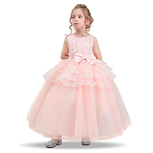 Pink puffy princess dress with lace