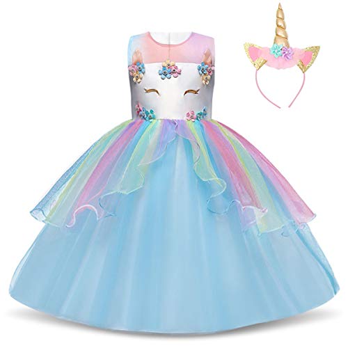Blue unicorn princess dress cosplay