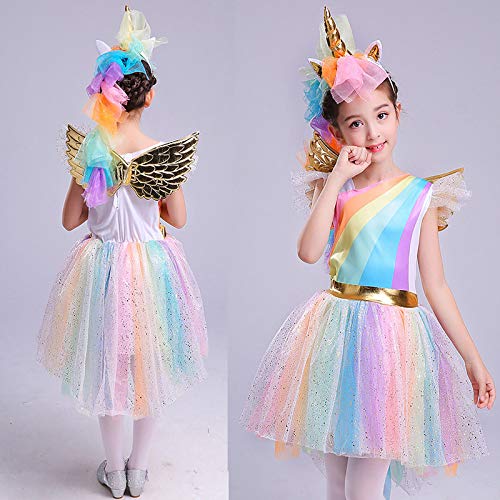 Costume cosplay Unicorn dress with wings and pendant for an original and girly costume