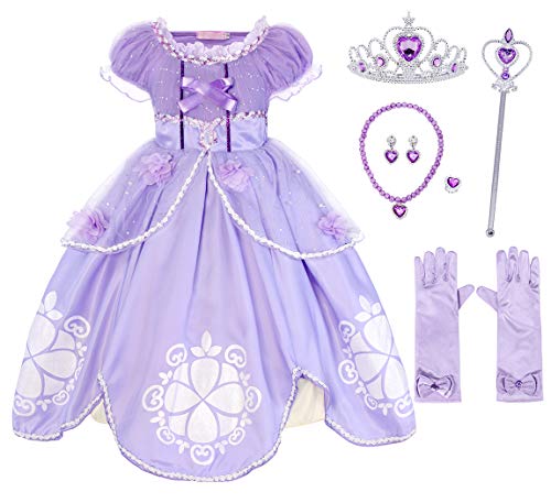 Purple princess dress in Sofia style