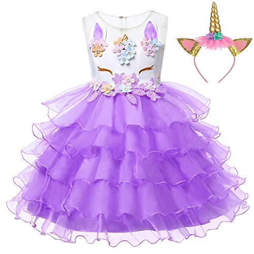 Purple unicorn tutu dress