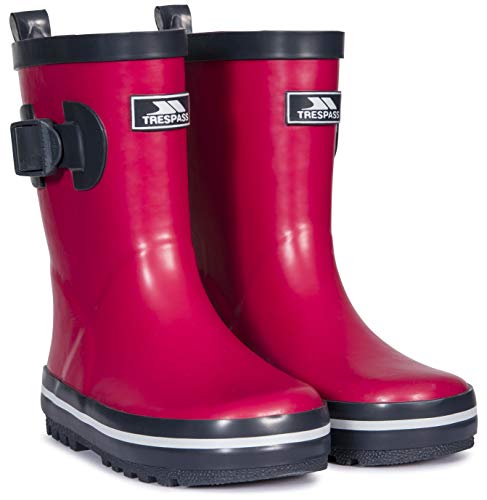 Red two-tone rain boots for girls By Trespass