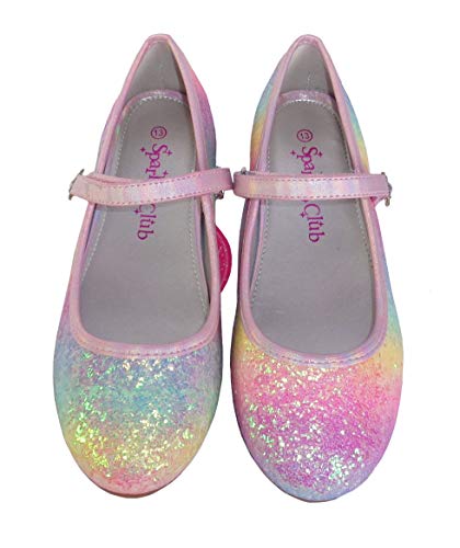 Rainbow dress shoes for girls, the perfect princess shoes designed by The Sparkle Club