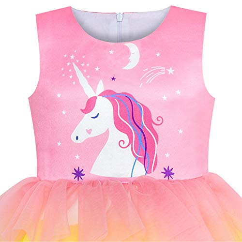 Unicorn dress with rainbow tutu for girl