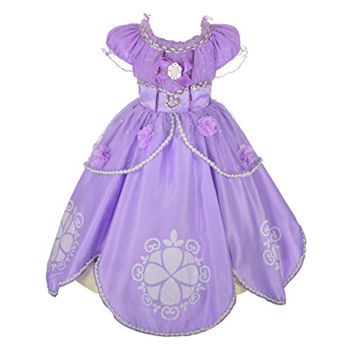 Genuine purple princess dress for girls