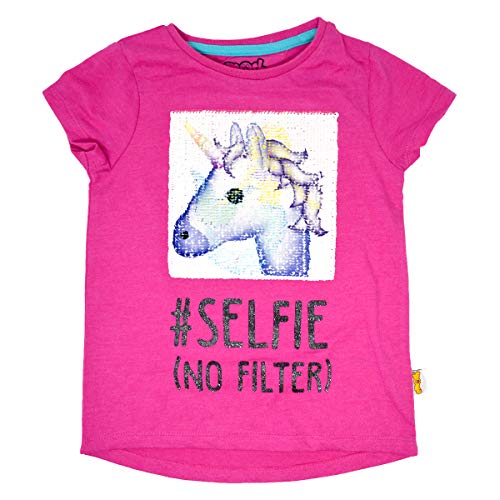 Reversible unicorn sequin t-shirt selfie