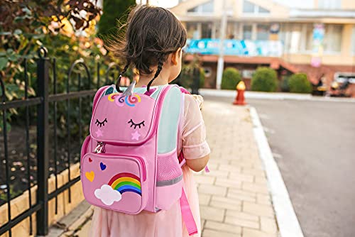 School unicorn backpack for little girl