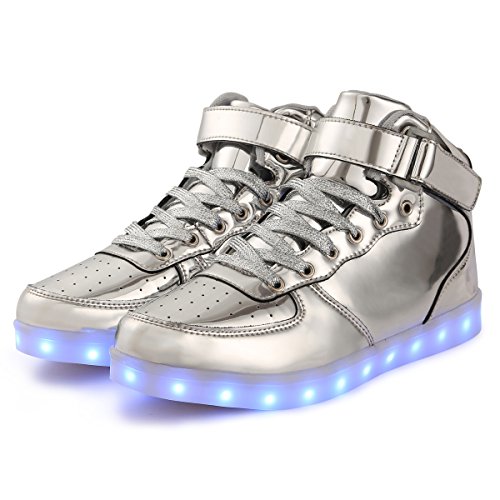 Sliver flashing glow Led light up sneakers