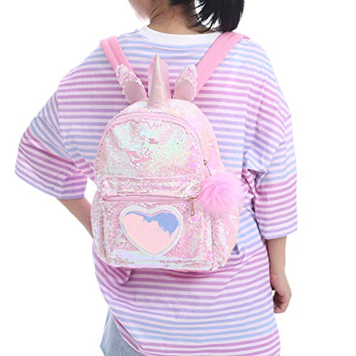 Small pink unicorn l backpack for little girls