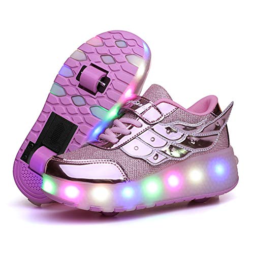 Voovix pink and bright LED trainers for girls with remote control