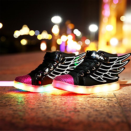 Dogeek Rechargeable Girl's Winged LED Flashing Sneakers