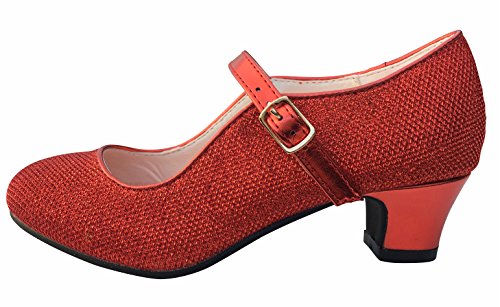 Flamenco shoes for little girl in red color La Señorita