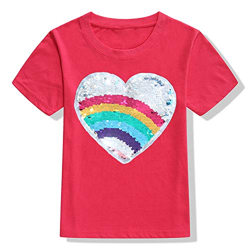 Sparkly sequins rainbow T-shirt