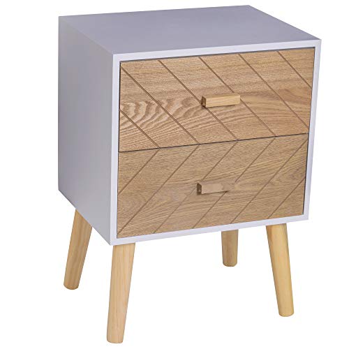 Solid wood bedside table with Nordic look for children's room