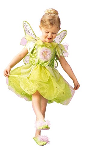 Tinkerbell disguise : green dress with frills and wings