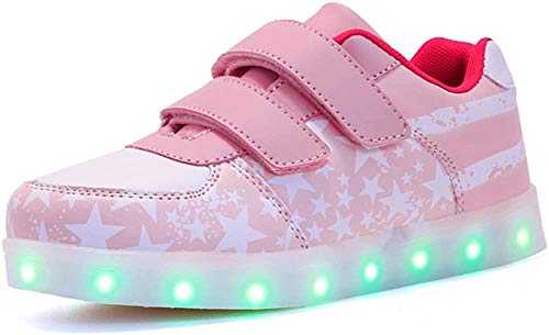 Trainers with stars pattern and LED lights for girls