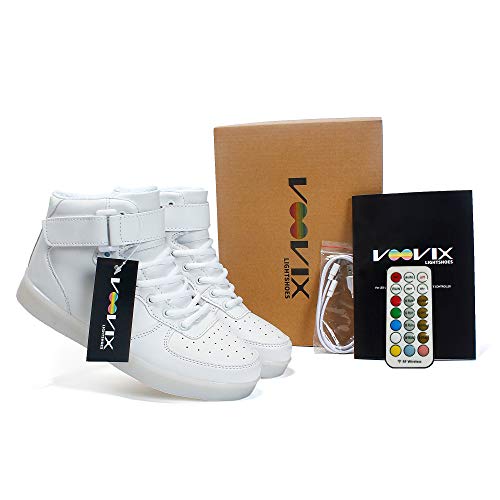 Voovix white and bright LED trainers for girls with remote control